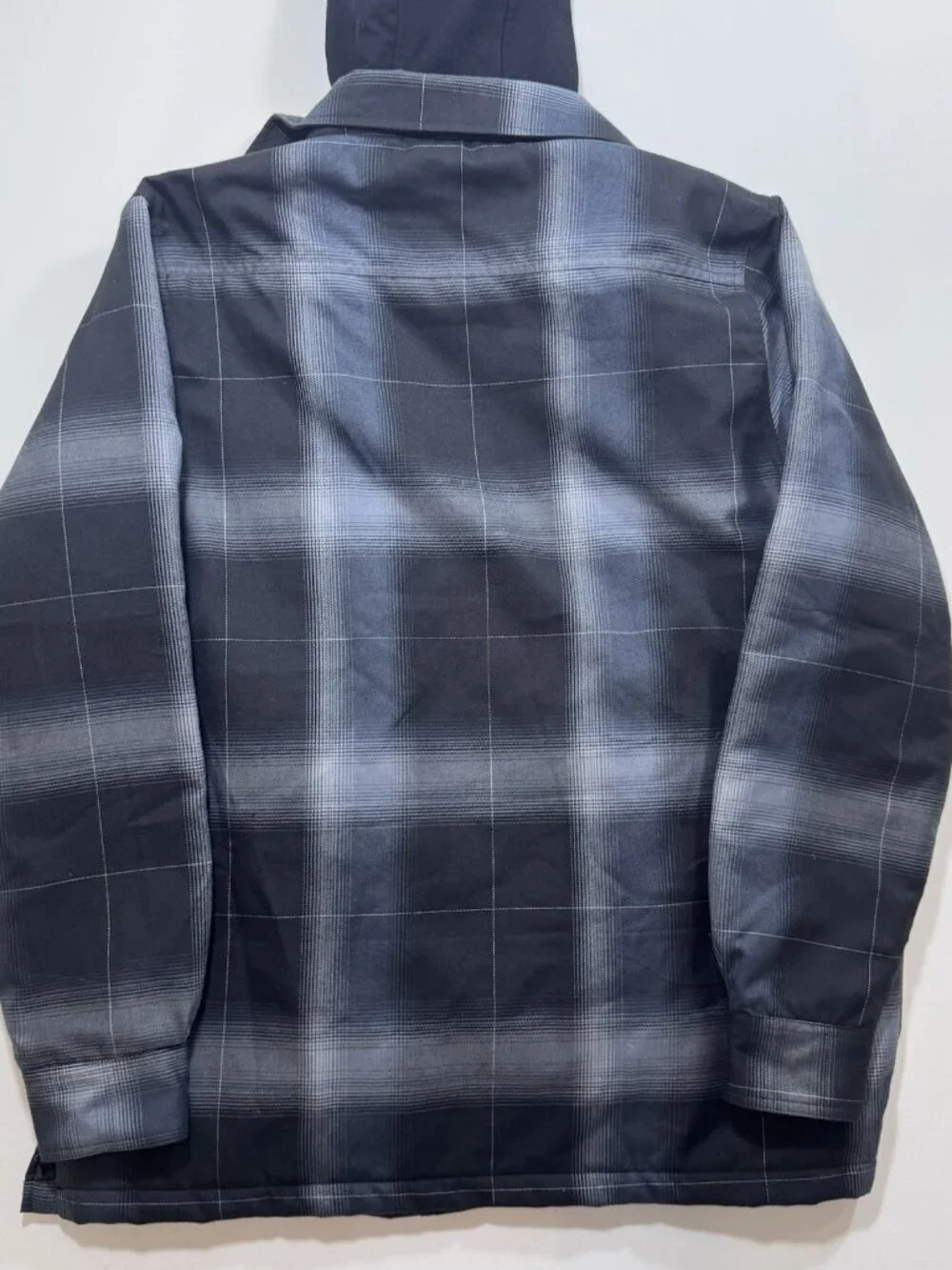 DIXXON Flannel DESTROYER Hooded Flannel Jacket Men's XL Plaid Zip Snap Grunge